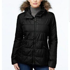 Columbia Sparks Lake Hooded Thermal Coil Jacket Puffer Quilted Black Small